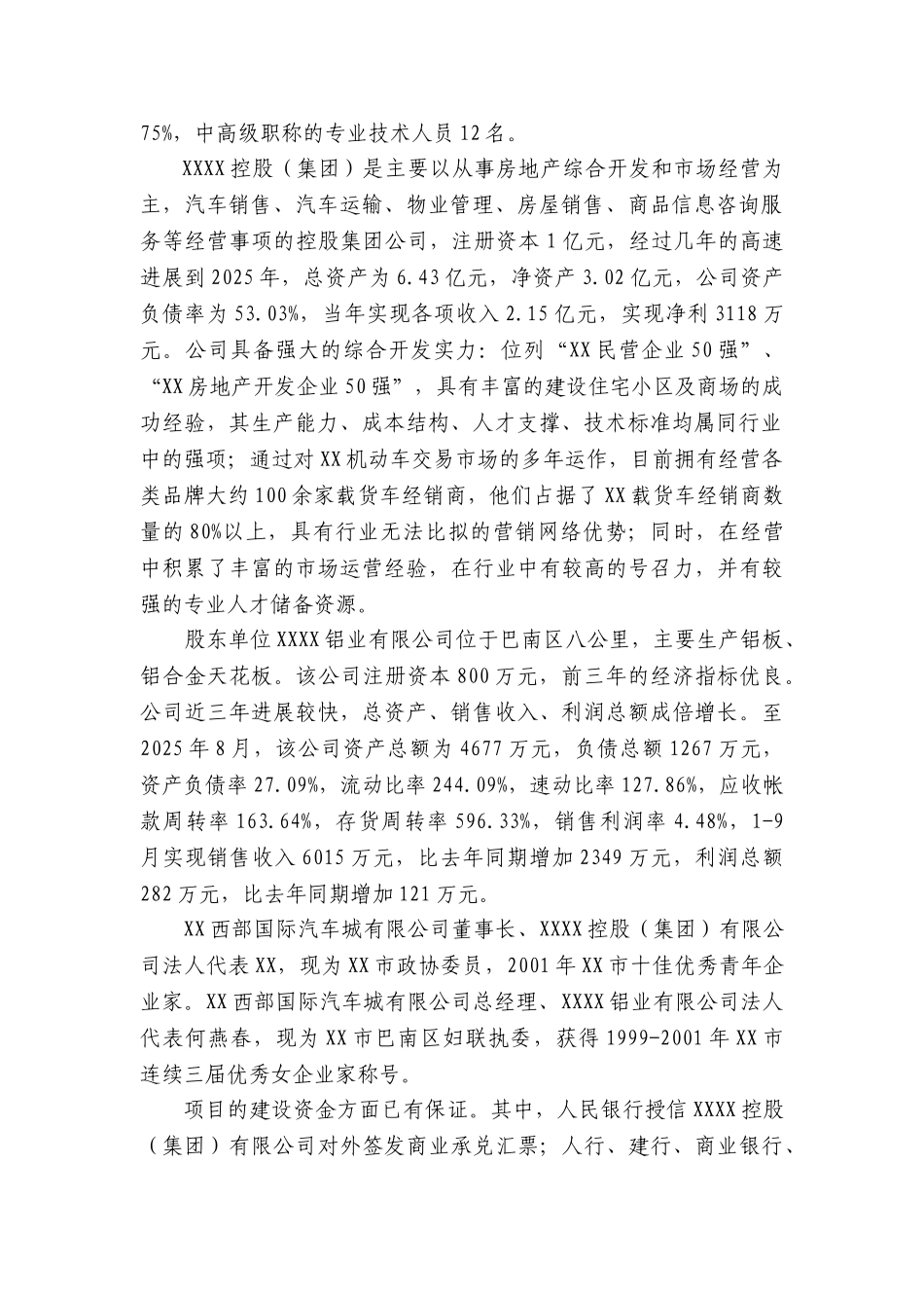 国际汽车城项目备案可研商计划书_第3页