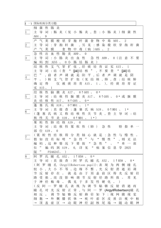 国际疾病分类编码练习