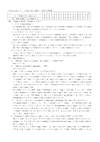 国际贸易实务英文版第二版课后习题答案