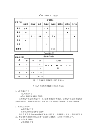 国际音标发音舌位图