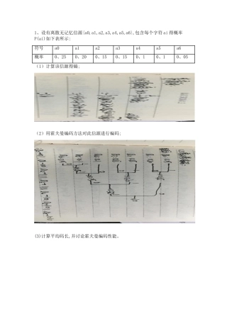 图像通信第三章课后习题