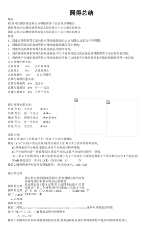 圆的知识点总结