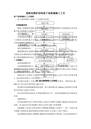地下连续墙施工工艺流程