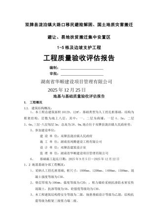 地基与基础评估报告