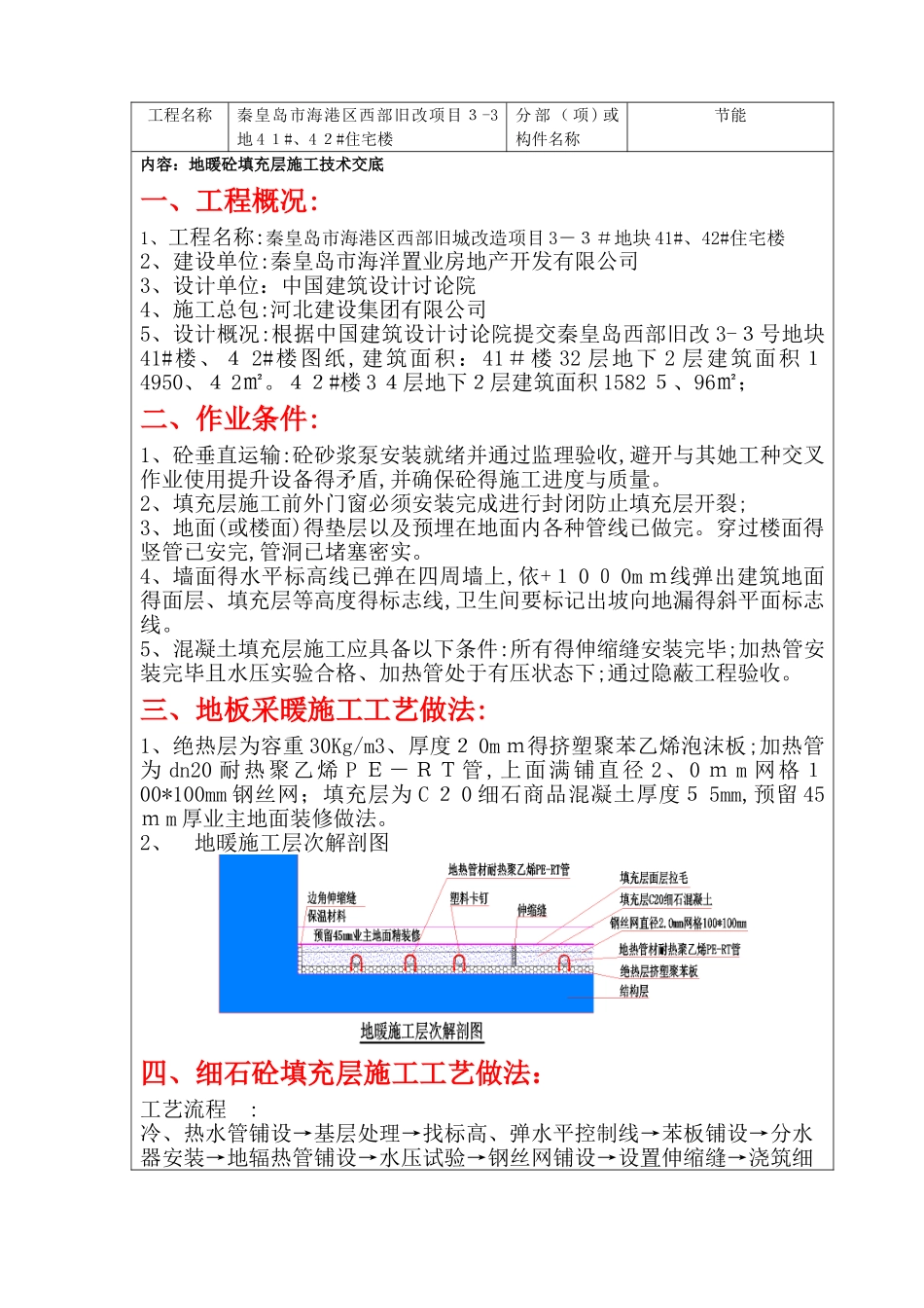 地暖砼填充层施工技术交底_第1页