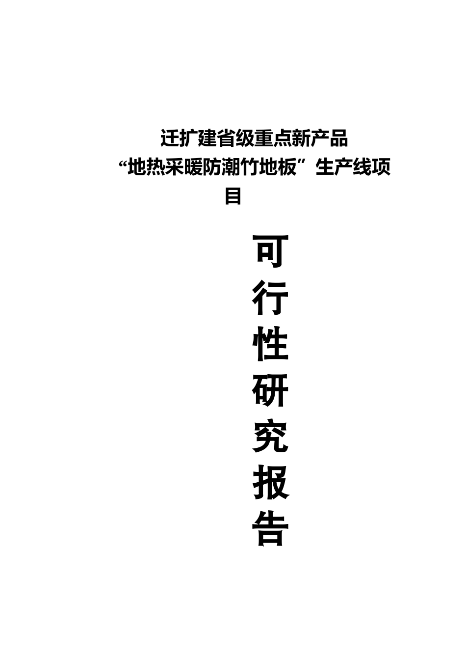 地热采暖防潮竹地板生产线项目可行性研究报告_第2页