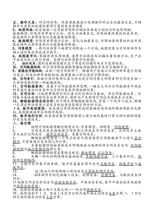 地理信息系统原理与方法期末考试题目及答案 复习
