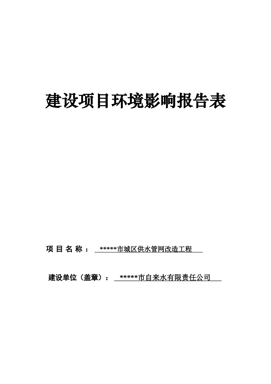 城区供水管网改造工程环评报告_第2页