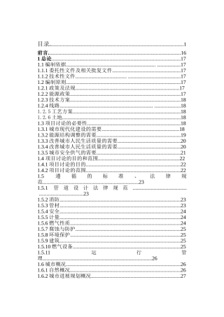 城市燃气供气规程投资计划书