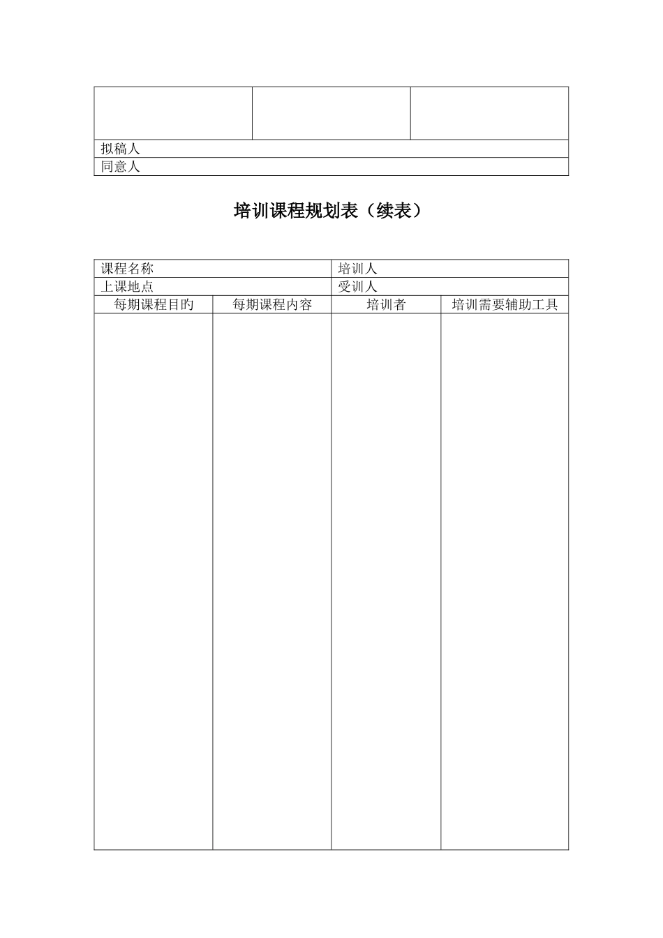 培训课程规划表_第2页