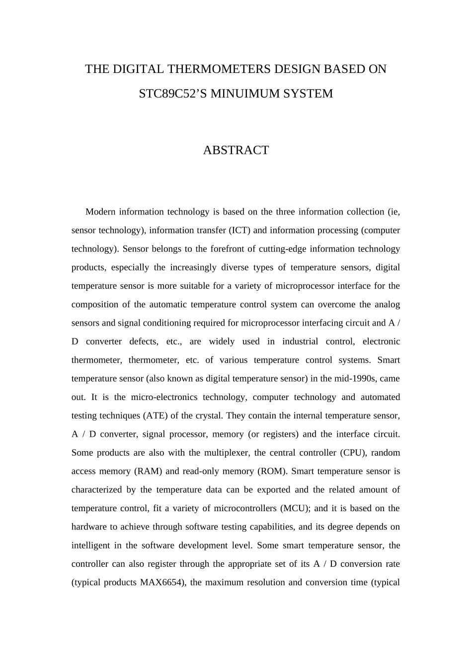 基于51单片机的最小系统的数字体温计设计_第2页
