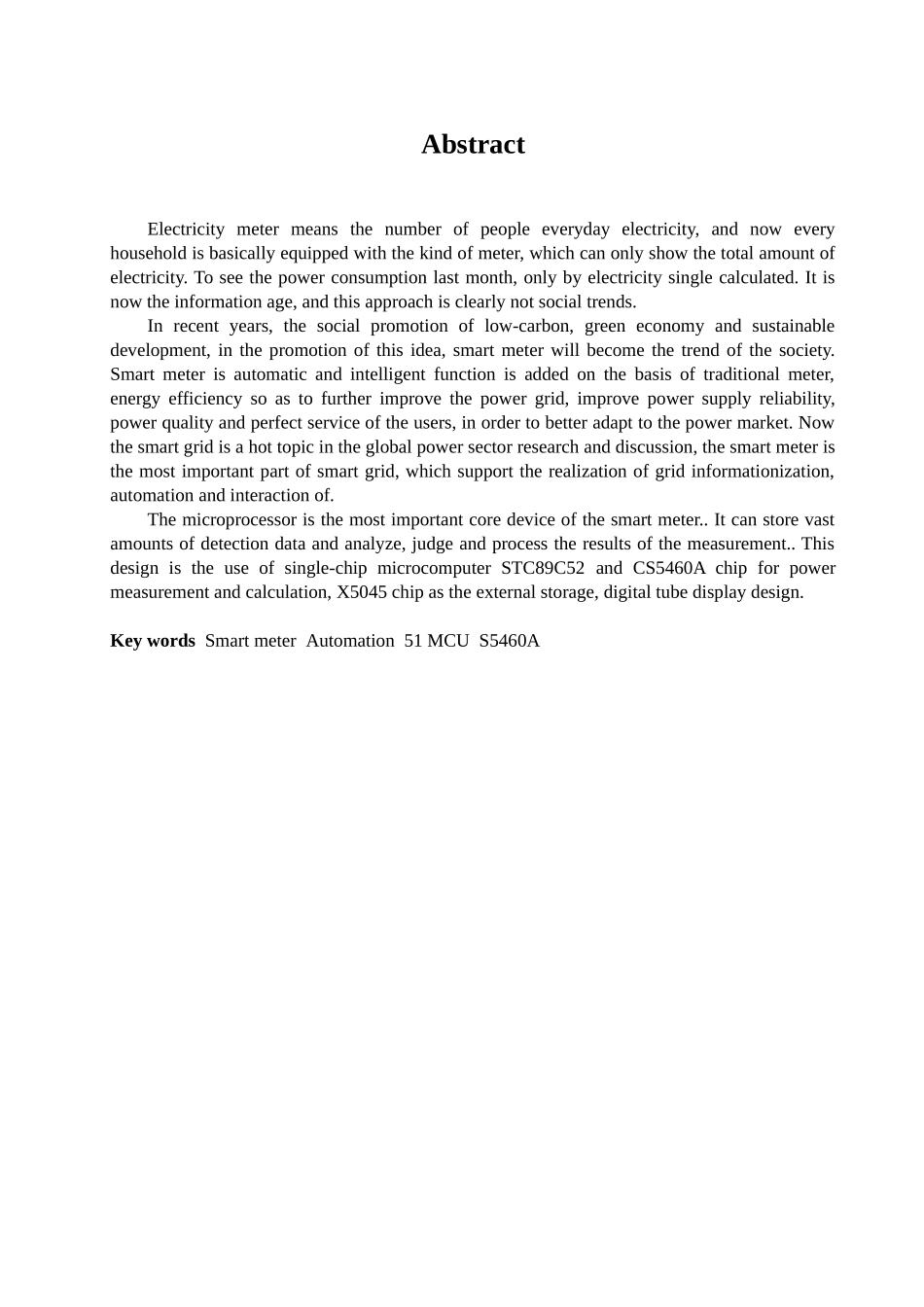 基于51单片机的智能电表设计-本科学位论文_第2页