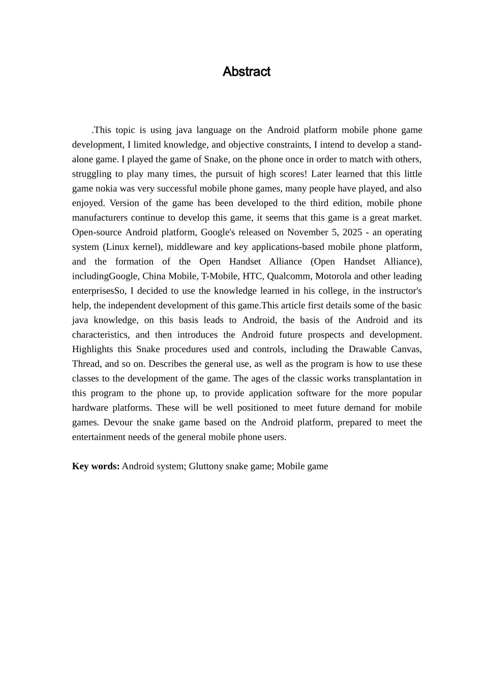 基于android贪吃蛇游戏本科_第3页