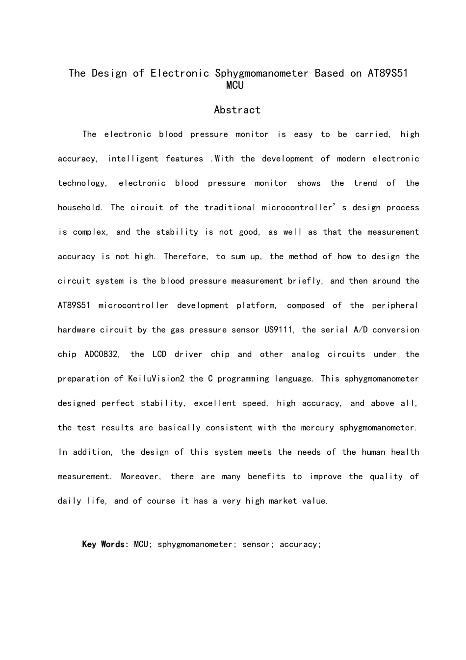 基于at89s51单片机的电子血压计设计毕业设计_第2页