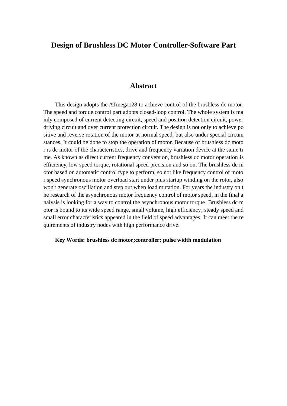 基于avr单片机的无刷直流电机控制器设计-学位论文_第3页