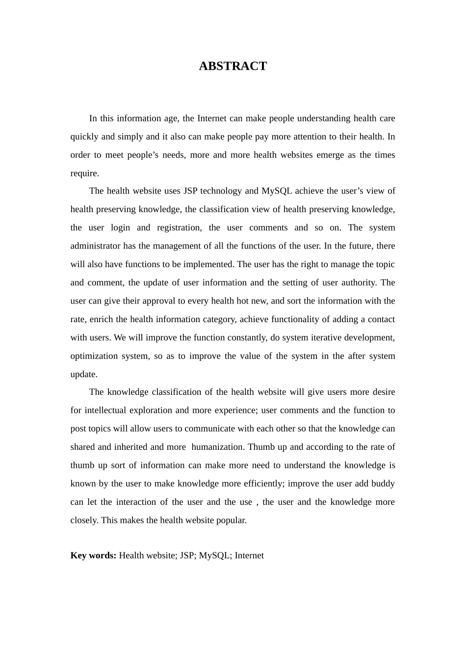 基于BS模式的健康锁养生网站设计毕业设计论文_第2页