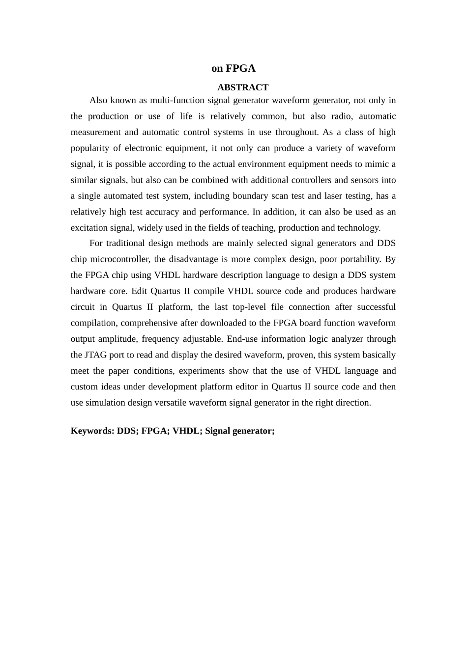 基于fpga多功能信号发生器的设计与实现本科学位论文_第3页