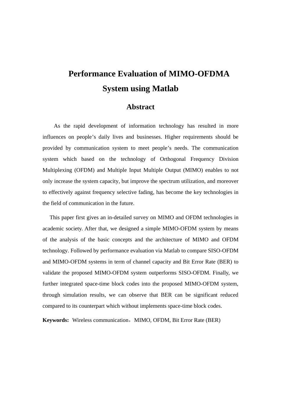 基于MATLAB的MIMO-OFDMA系统的设计与仿真-毕业论文_第3页