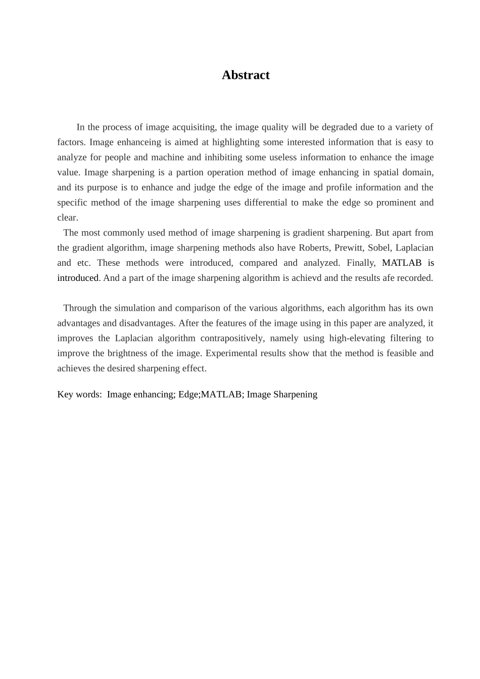 基于matlab的图像锐化算法研究与仿真-毕业论文_第2页