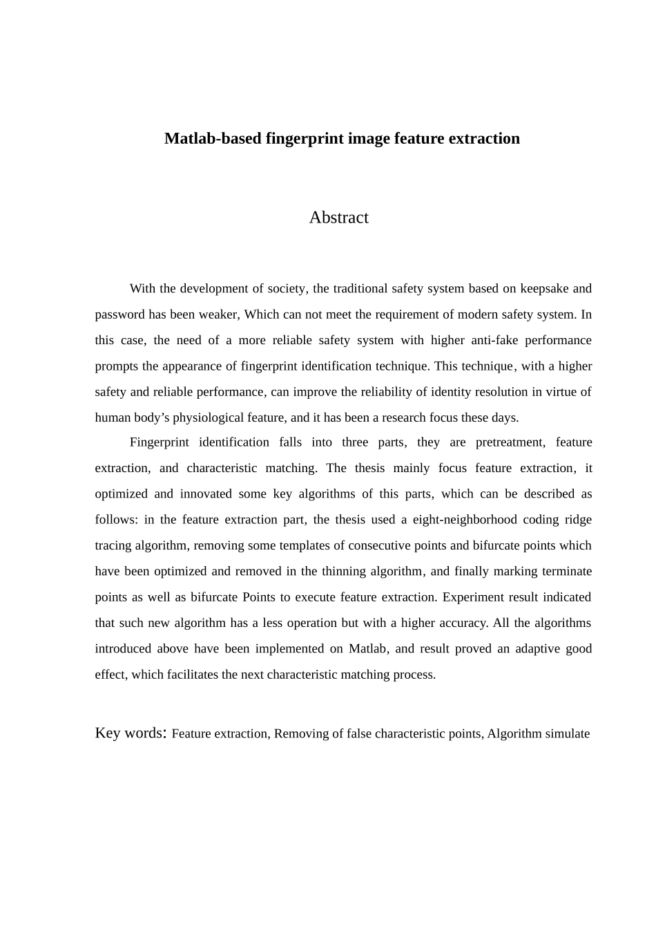 基于matlab的指纹图像特征提取本科学位论文_第3页