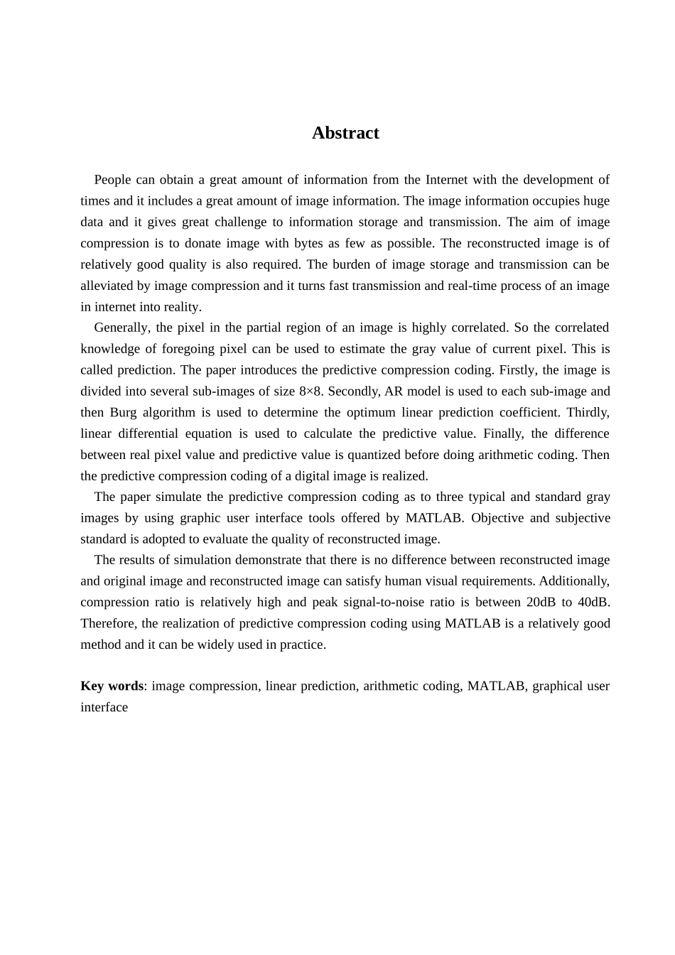 基于MATLAB的数字图像预测压缩编码_第2页