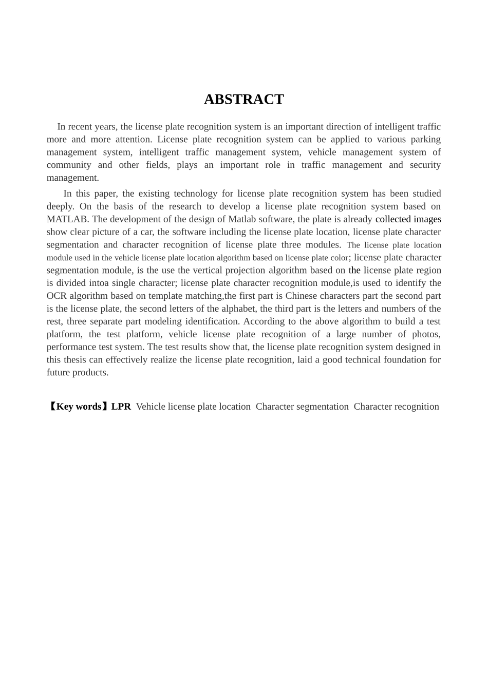 基于matlab的汽车牌照识别方法研究-毕设论文_第3页