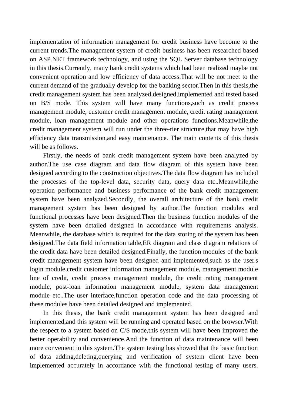 基于mssqlserver的银行信贷管理系统的设计与实现计算机应用专业本科论文_第3页