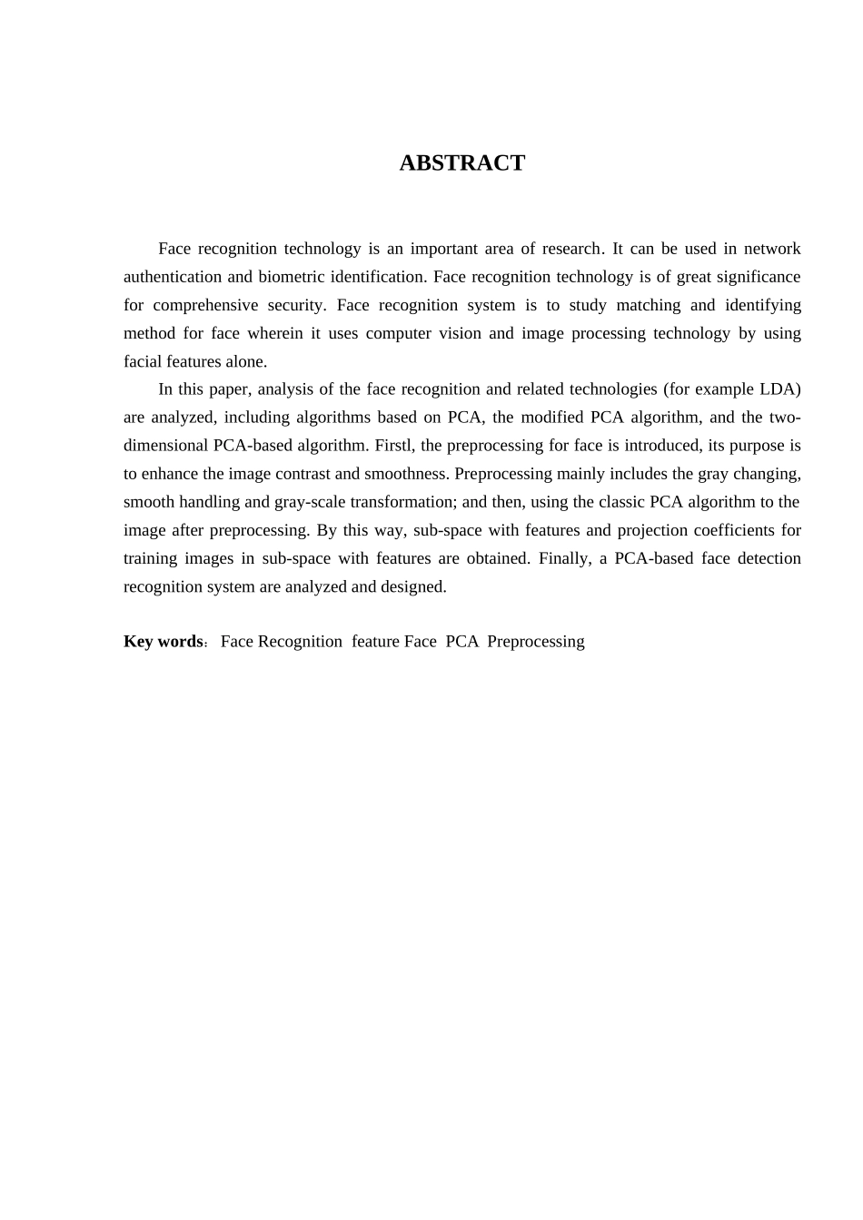 基于pca与lda方法的人脸识别研究本科学位论文_第2页