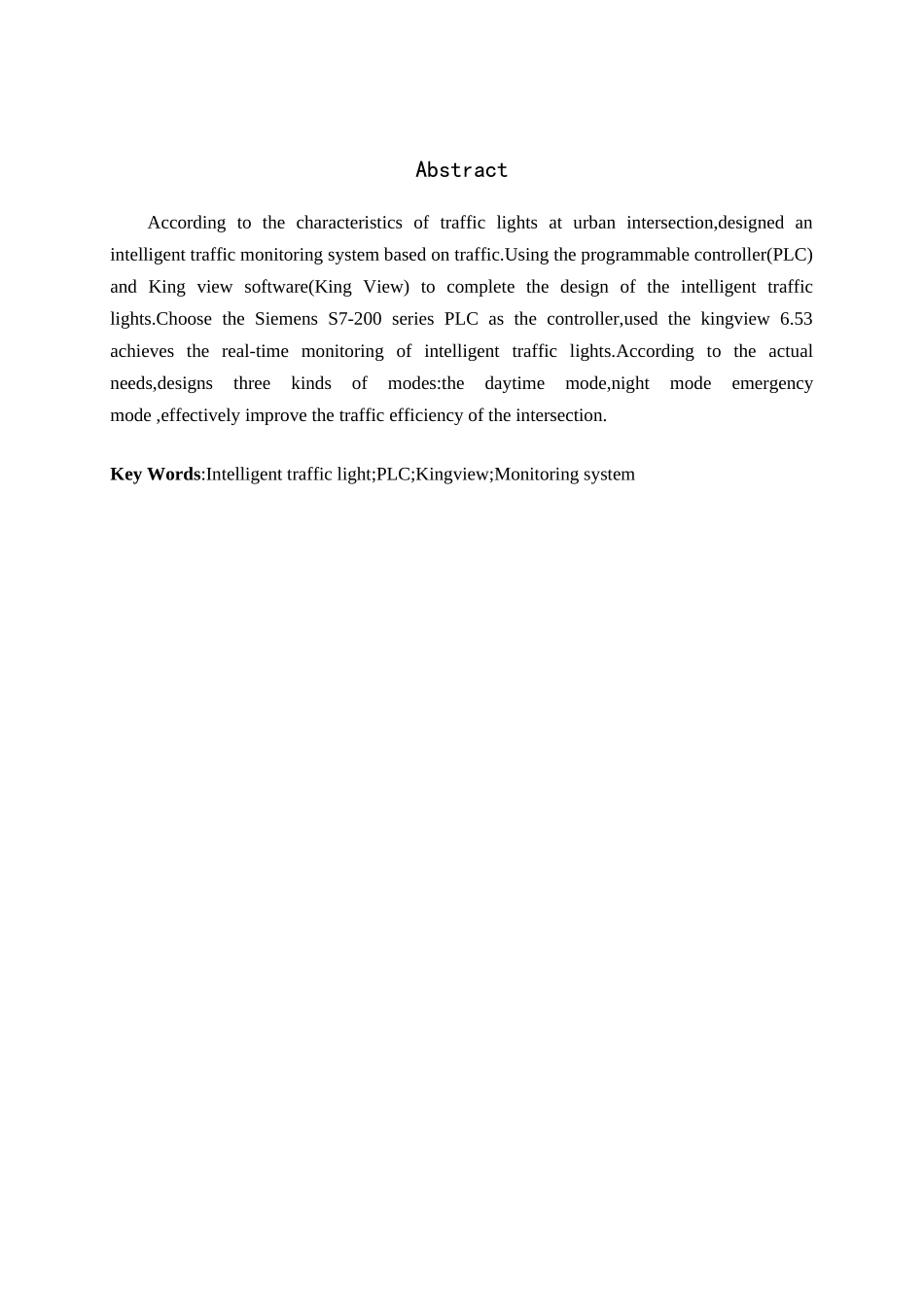 基于plc和组态软件的交通智能监控系统大学本科毕业论文_第3页