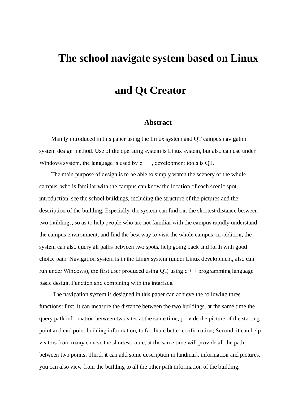 基于qt的校园导航系统的设计与实现学士学位论文_第2页