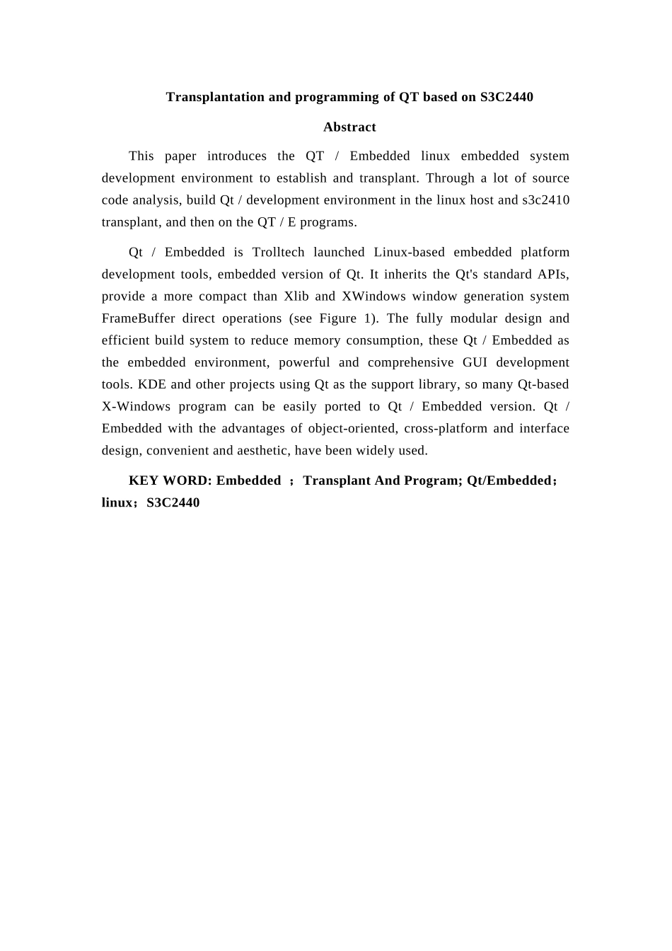 基于S3C2440的QT移植与编程实现-毕业设计论文_第3页