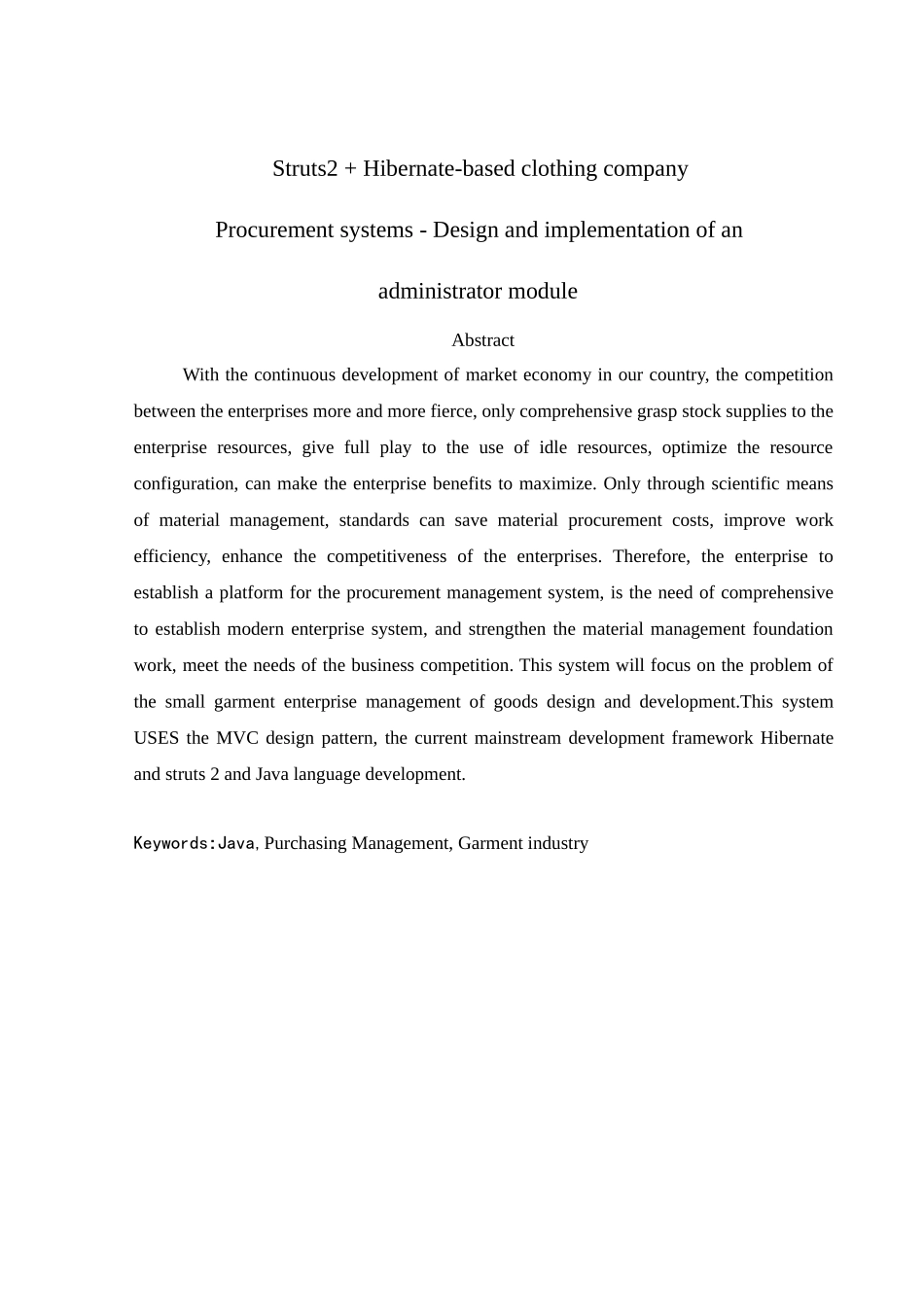 基于Struts2和Hibernate的服装企业采购系统--用户模块的设计与实现_第3页
