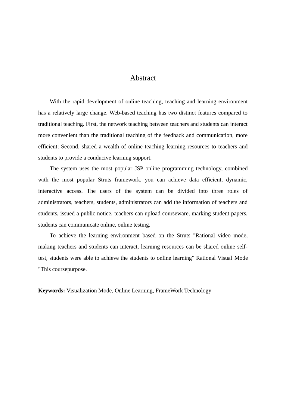 基于struts的《rational可视化模式》学习环境的设计与实现-学士学位论文_第3页