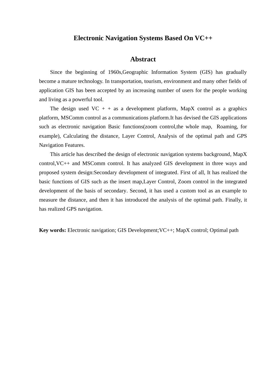 基于vc++的电子导航系统学士学位论文_第2页