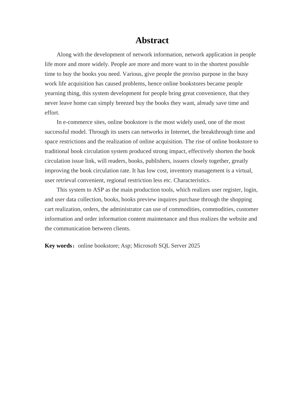 基于vs2025环境下网上购书系统学位论文_第1页