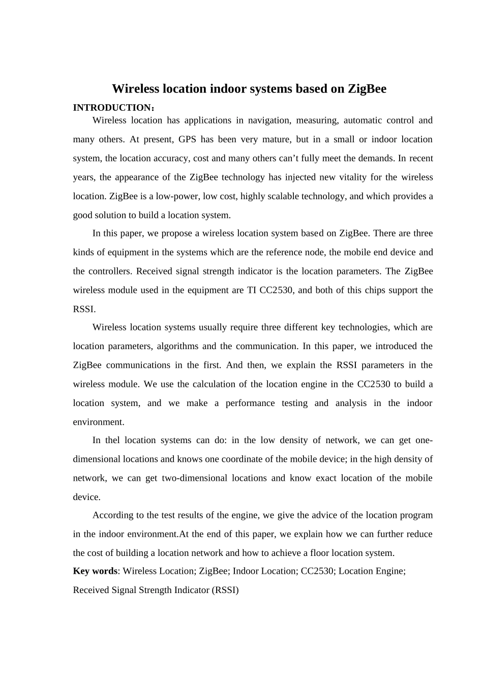 基于zigbee的室内无线定位设计学士学位论文_第3页