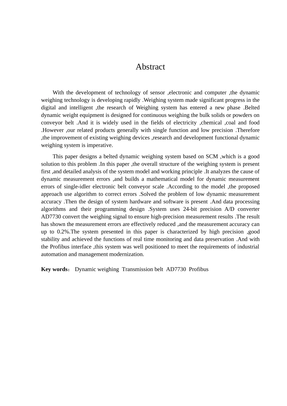 基于单片机的传输带动态称重系统设计-本科毕业设计_第2页
