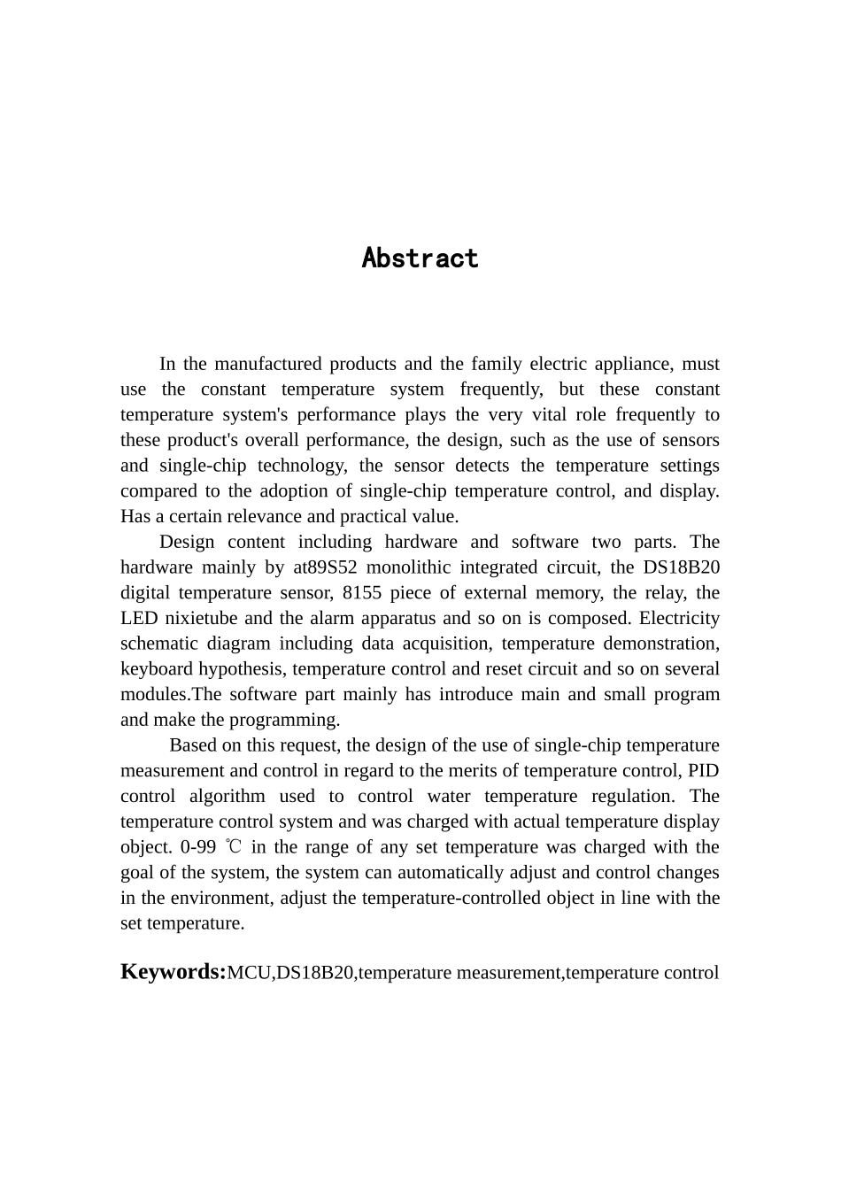 基于单片机的恒温箱设计电气工程毕业论文-范本_第3页