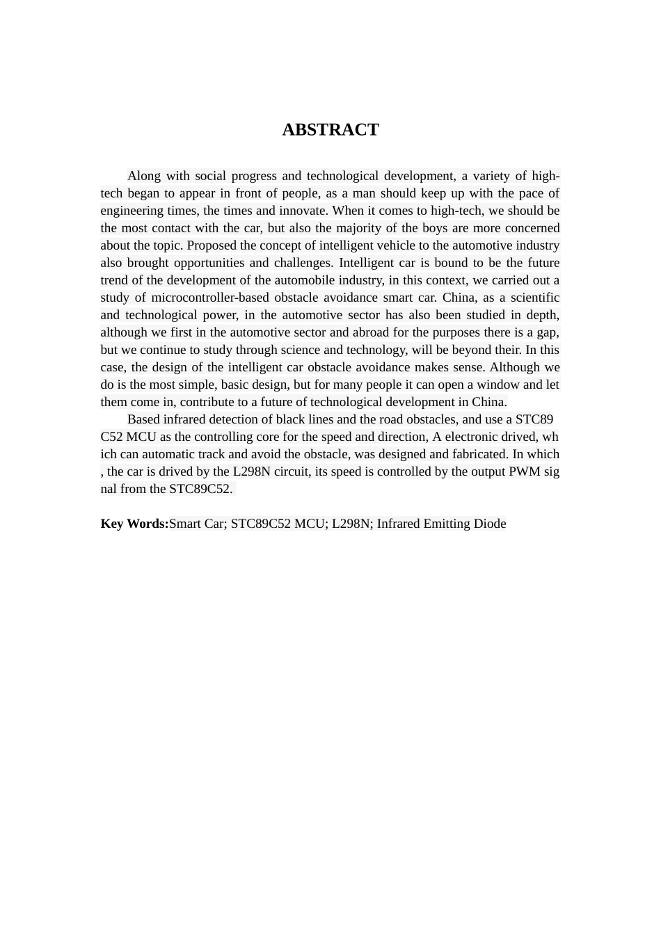 基于单片机的智能化避障小车设计大学本科毕业论文_第3页