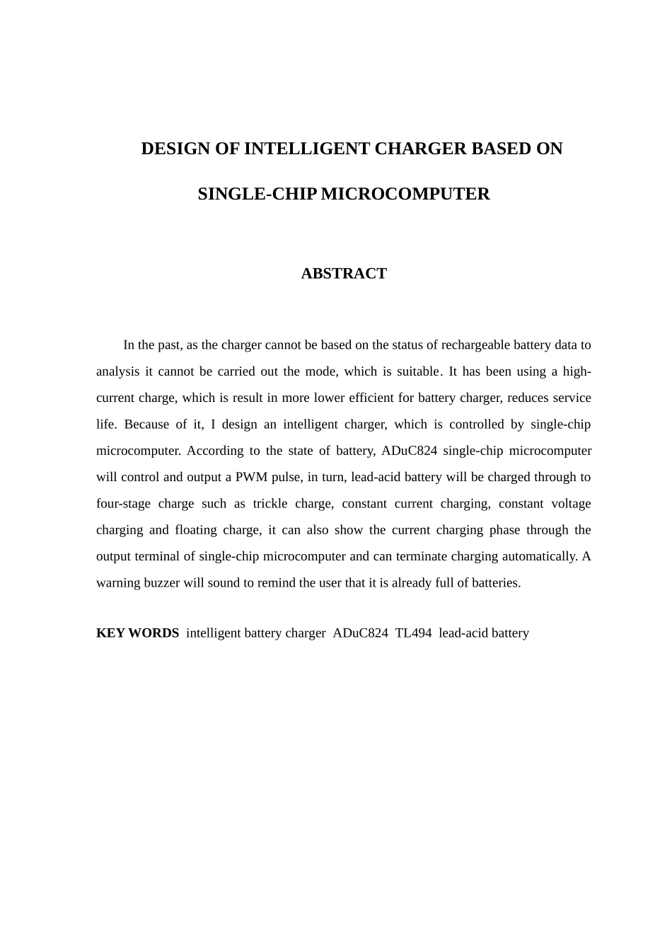 基于单片机的智能电池充电器的设计大学本科毕业论文_第2页