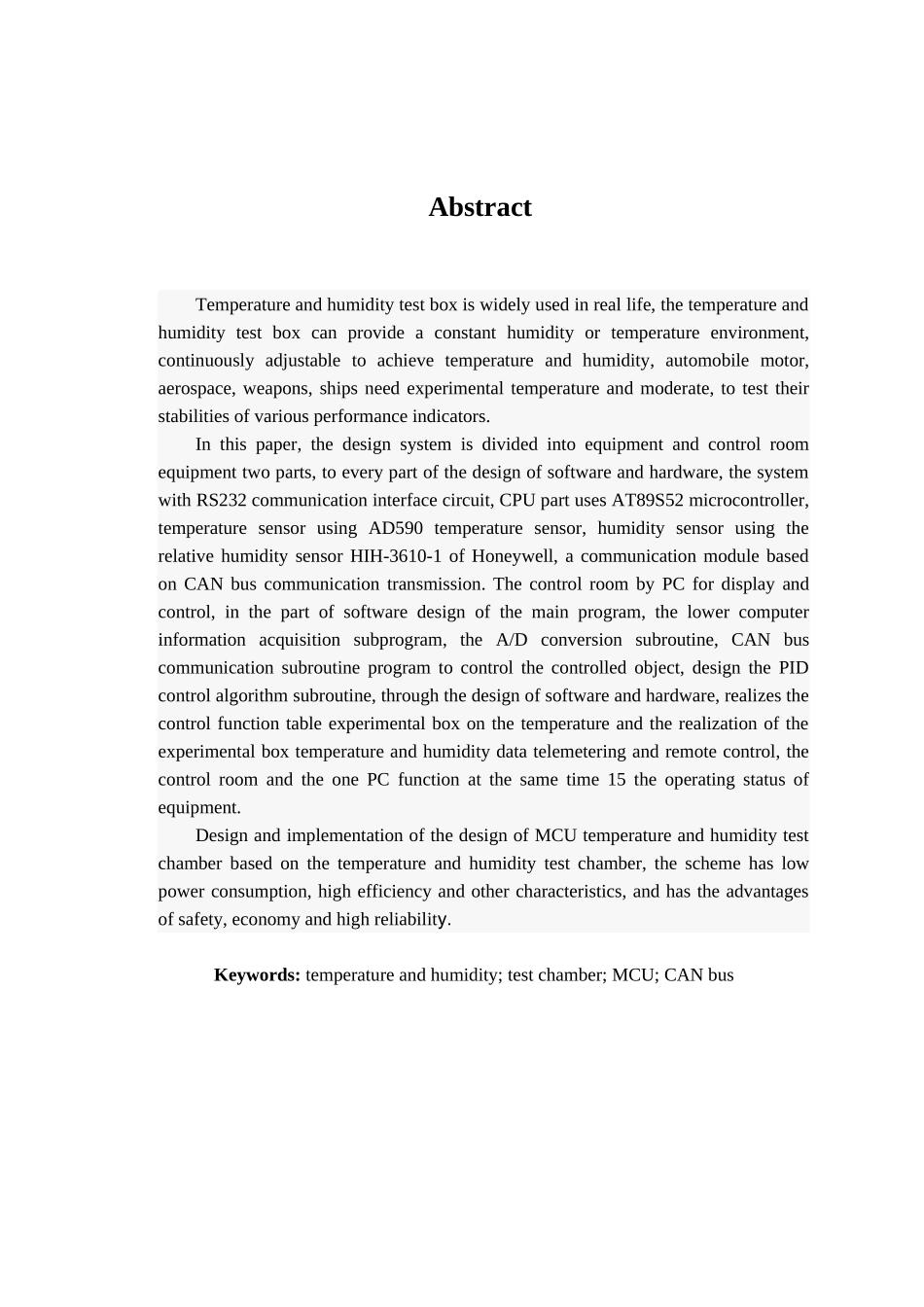 基于单片机的温湿度实验箱设计毕业设计论文_第2页