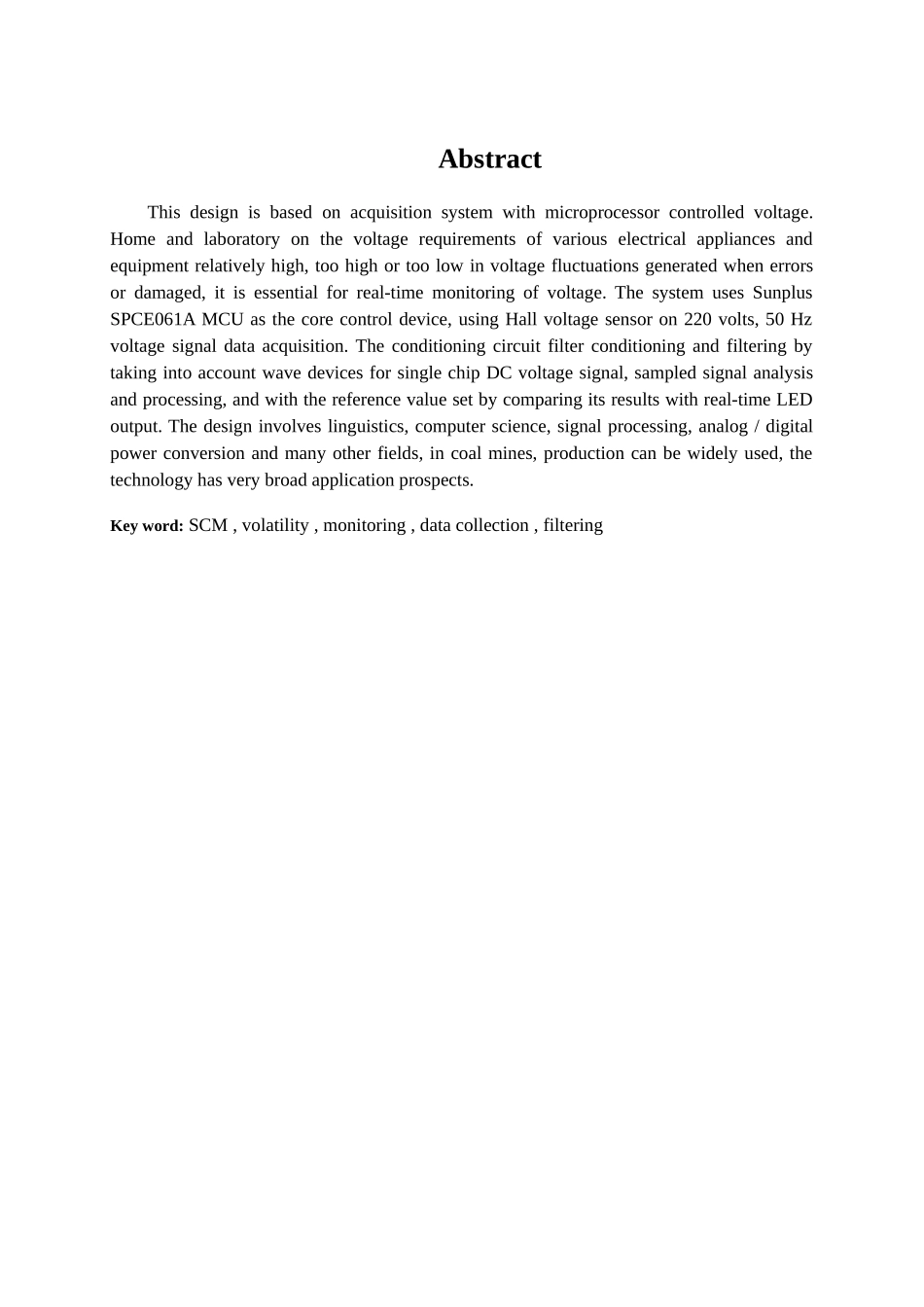 基于单片机的电网数据采集系统的大学本科毕业论文_第2页