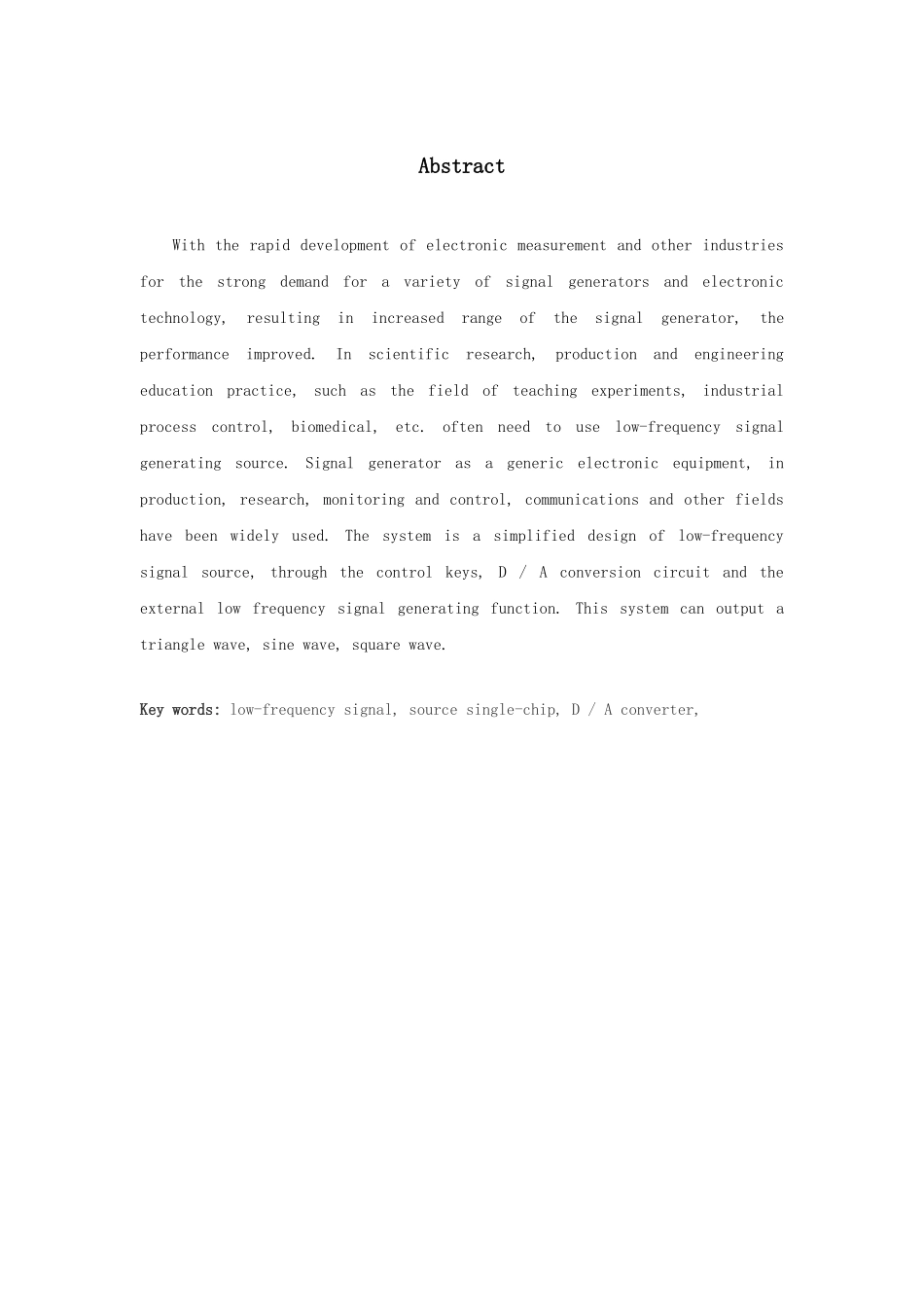 基于单片机的简易低频信号发射源的设计大学本科毕业论文_第3页