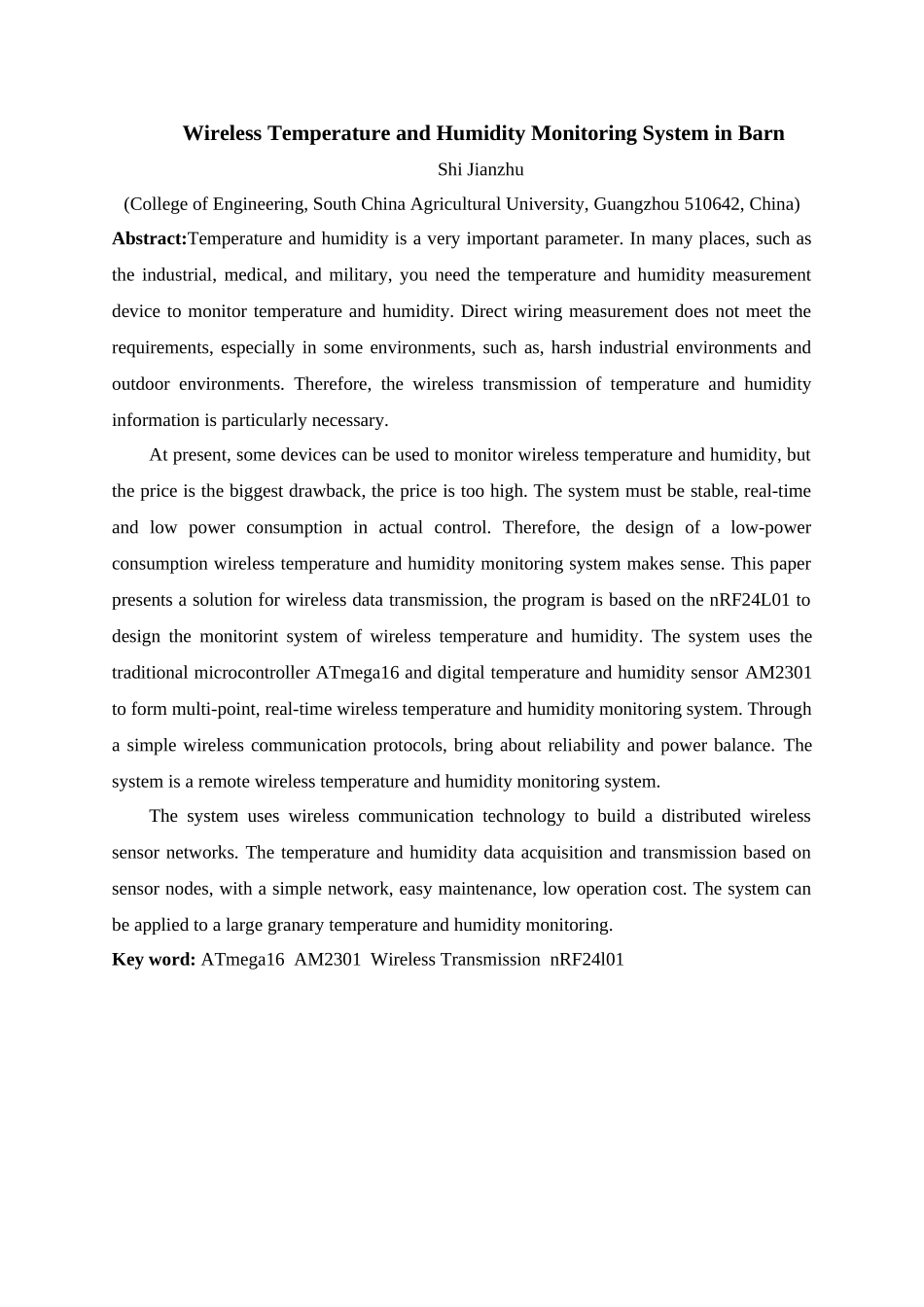 基于单片机的粮仓温湿度多点无线监测系统设计毕设论文_第3页