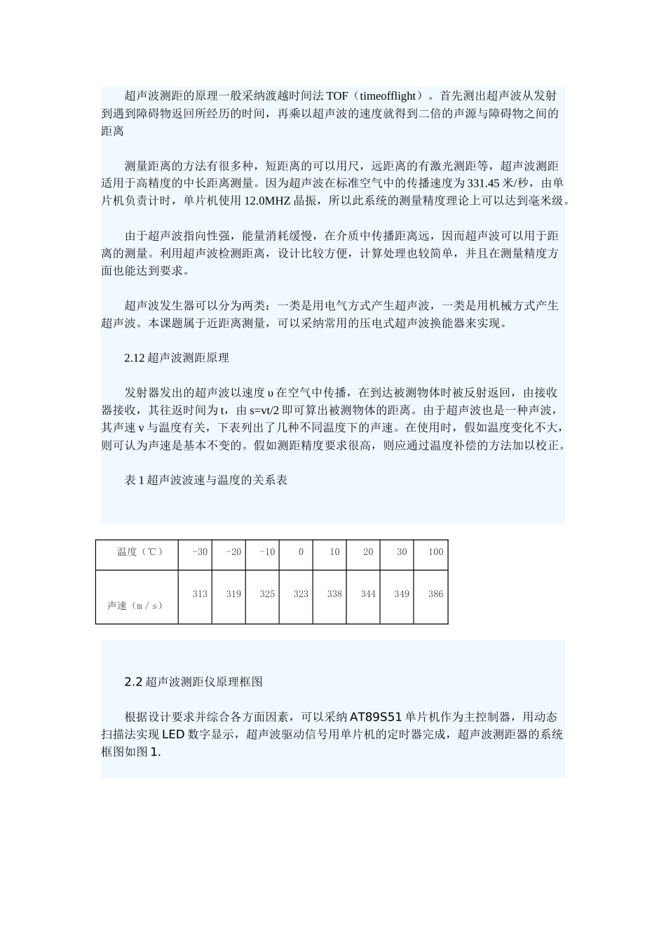 基于单片机的超声波led显示电路测距仪的设计-毕业论文_第3页