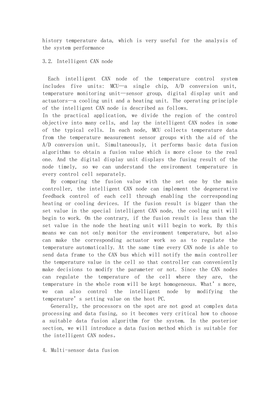 基于多数据融合传感器的分布式温度控制系统中英文对照本科论文_第3页
