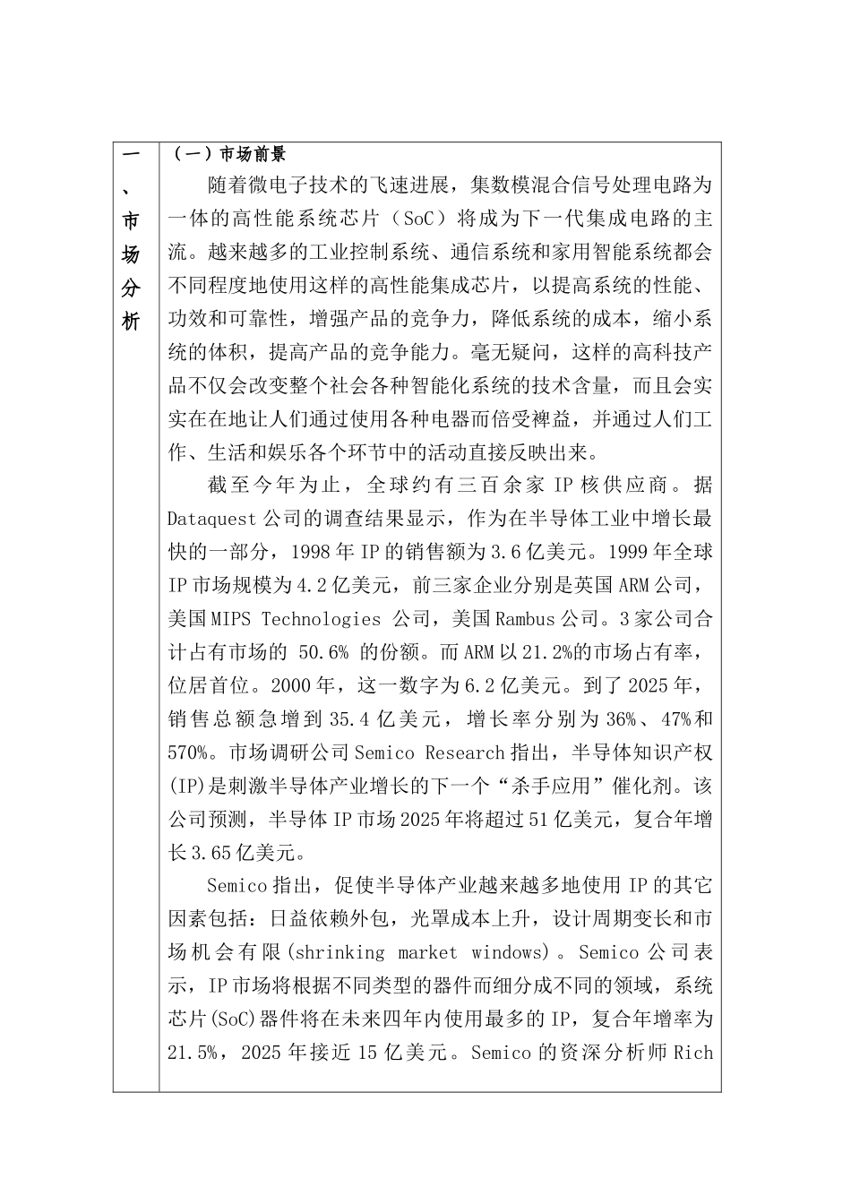 基于标准cmos工艺的adcdac-ip核开发集成电路产业研究与开发专项资金建设项目申请报告oooooooooooooooooo_第3页
