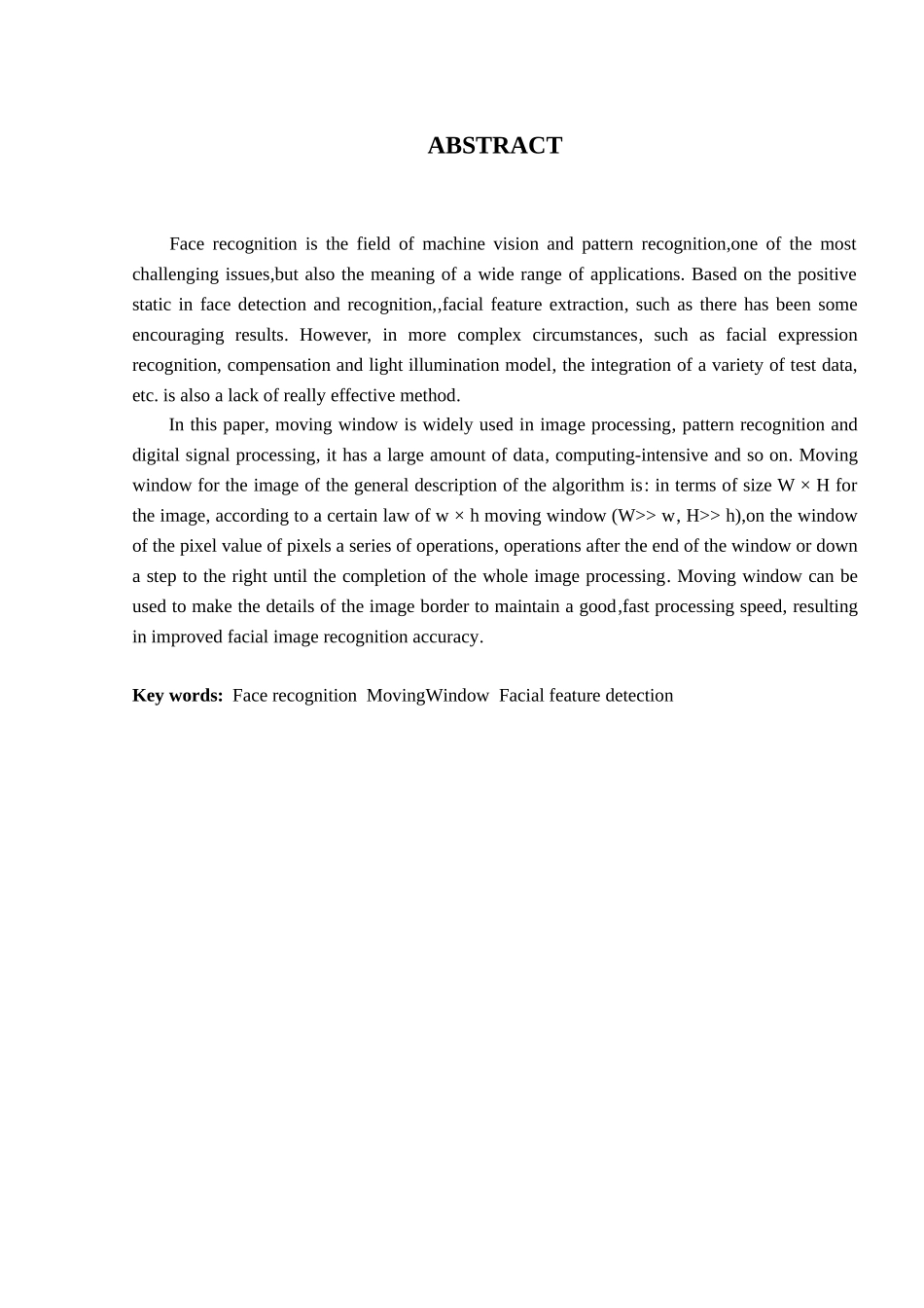 基于移动窗口的人脸图像识别方法研究本科学位论文_第2页