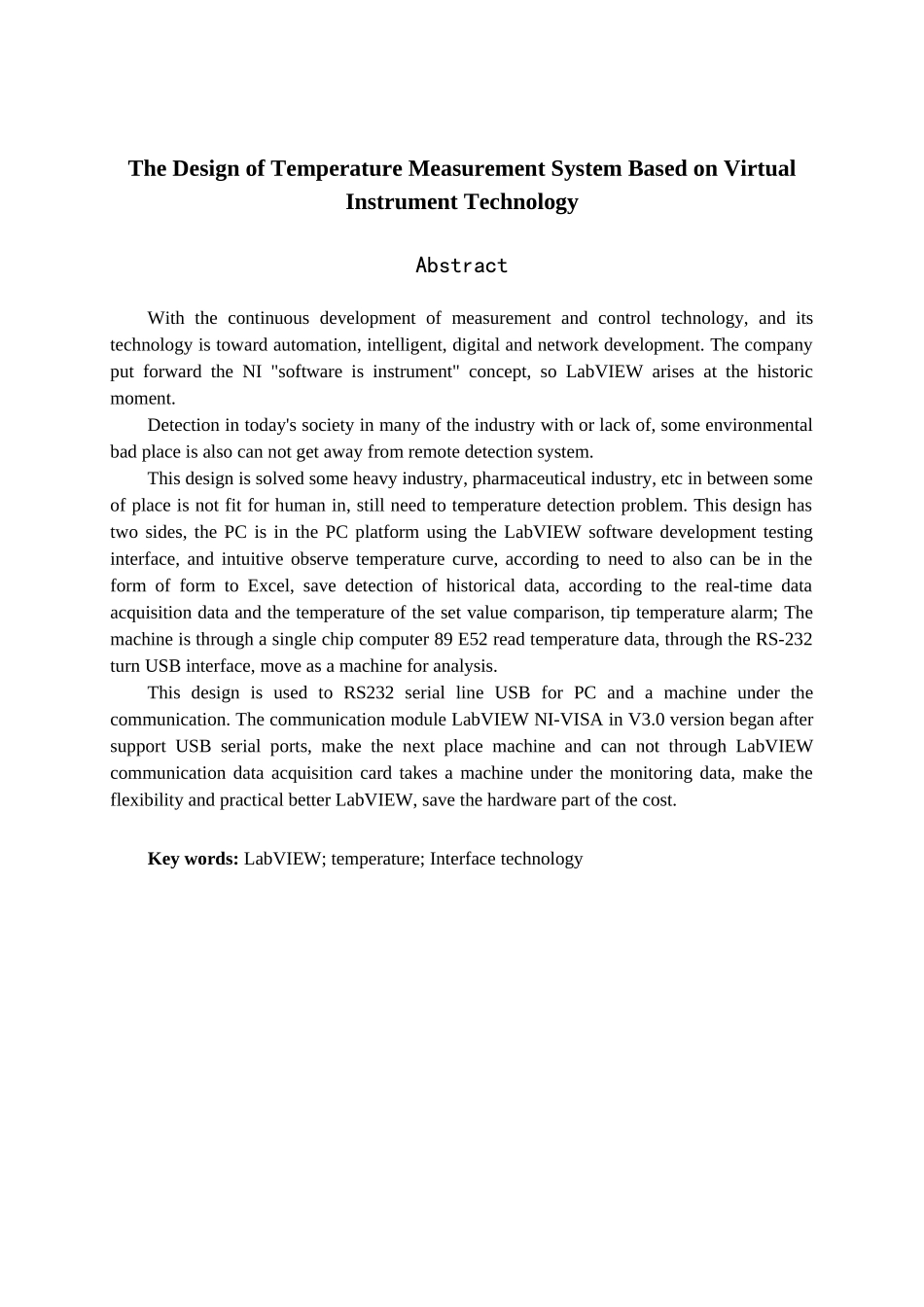 基于虚拟仪器的温度测量系统学士学位论文_第3页