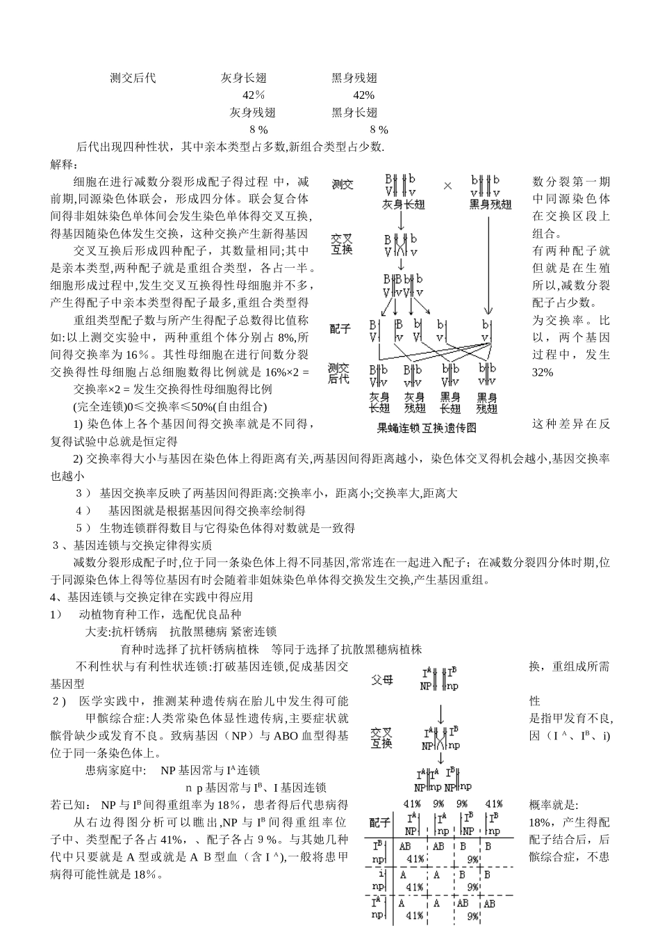 基因的连锁与互换定律_第2页
